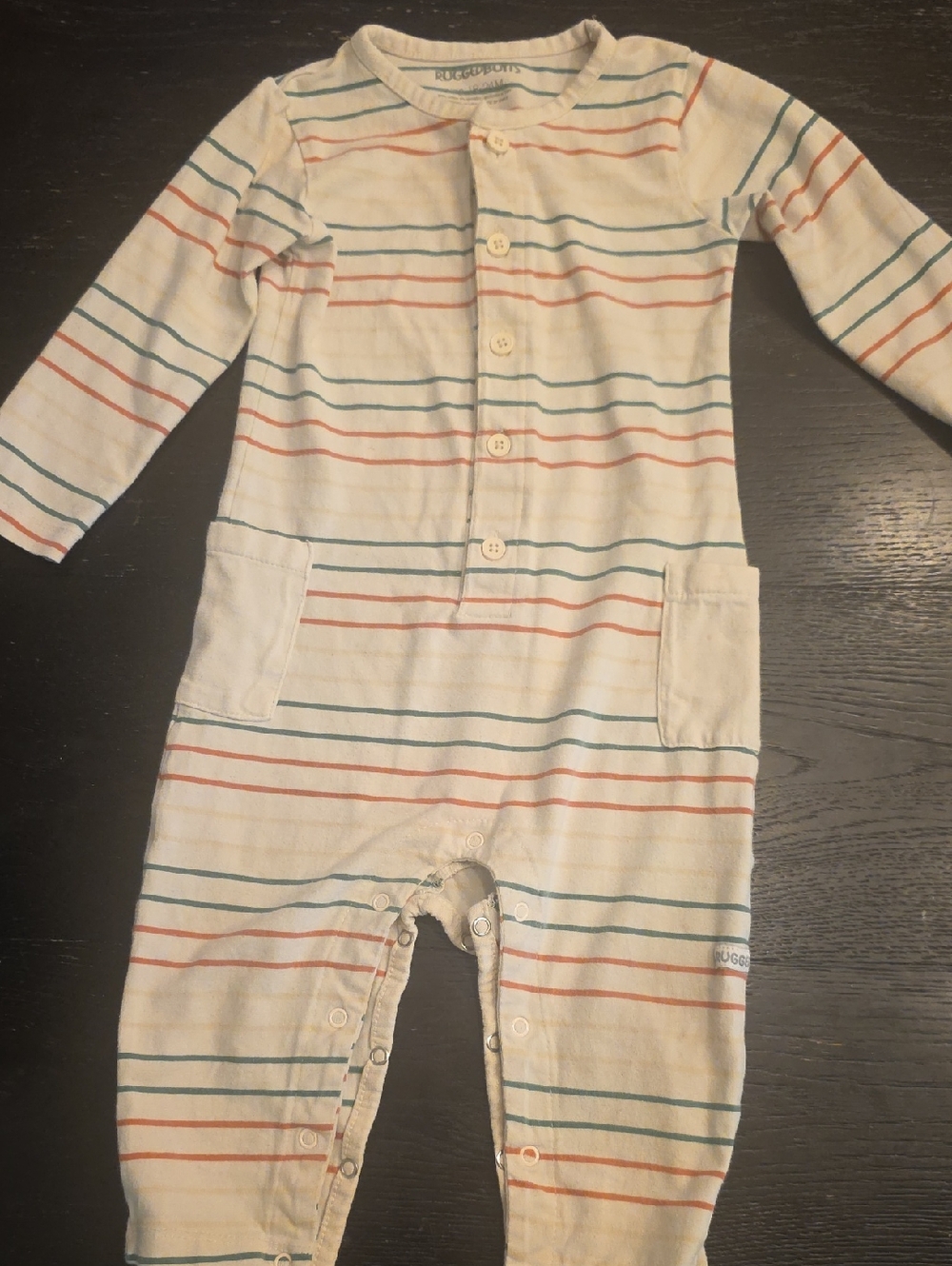 Rugged Butts Striped Long Sleeve One-Piece 18-24 Months